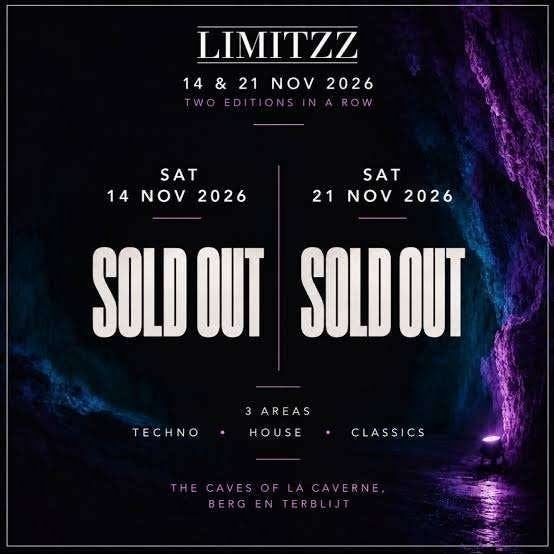 1x ticket Limitzz Caves (21-11-2026), Eén persoon