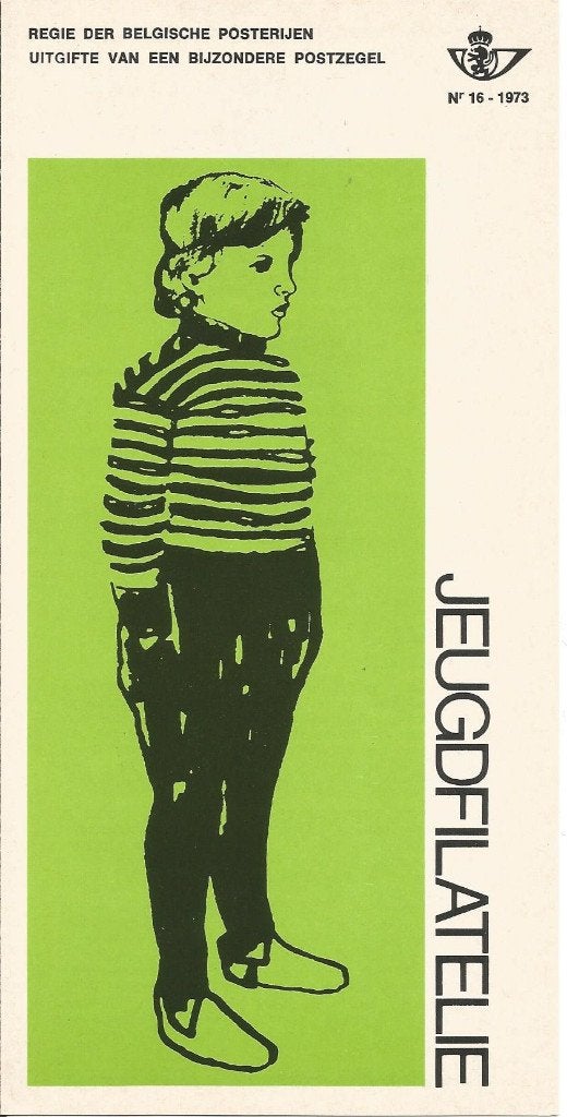 FDC 16/1973 BELGIË 13-10-73 Jeugdfilatelie 3 Fr (NL), Met stempel, Ophalen of Verzenden, Gestempeld, 1e dag stempel