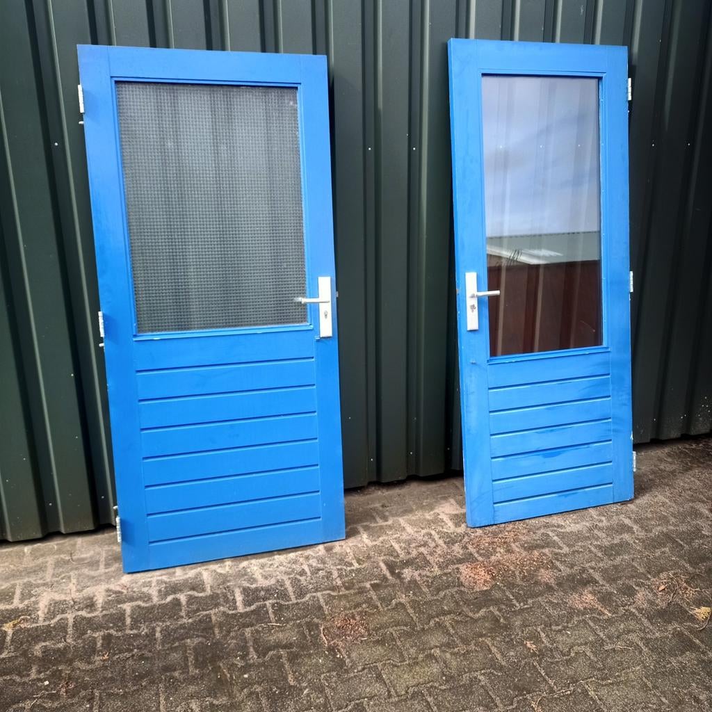 Te koop meerdere hard houten deuren, Ophalen, Gebruikt, 80 tot 100 cm, Buitendeur