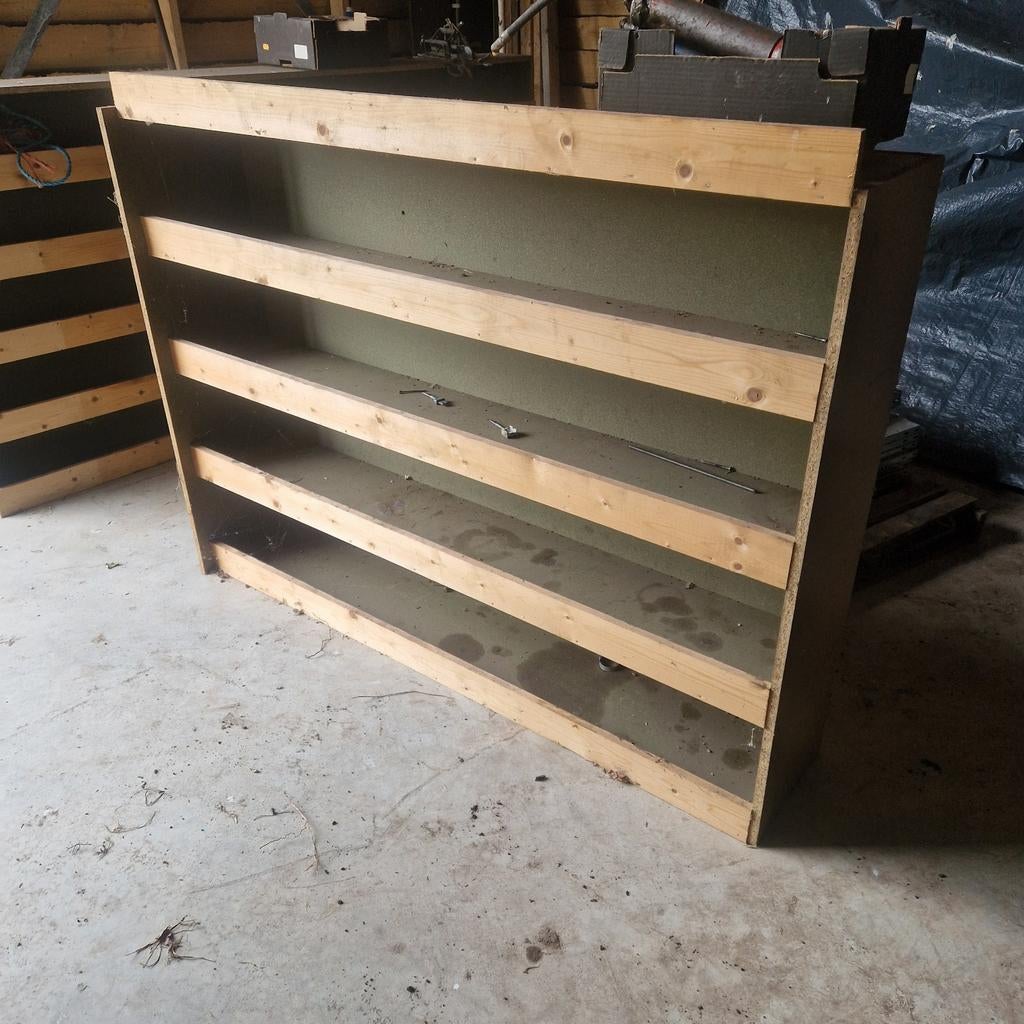 Houten kasten schuur werkplaats, Ophalen of Verzenden, Hout, 200 cm of meer, 150 tot 200 cm