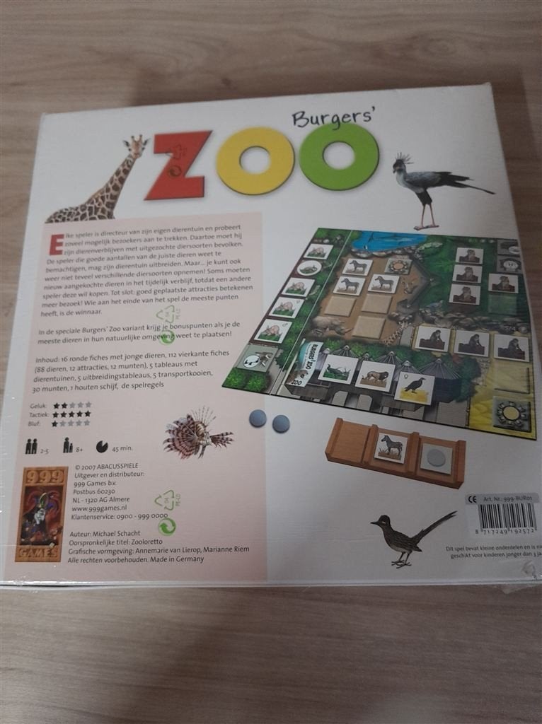 Burgers zoo - beestachtig bordspel - s1489, Verzenden, Zo goed als nieuw