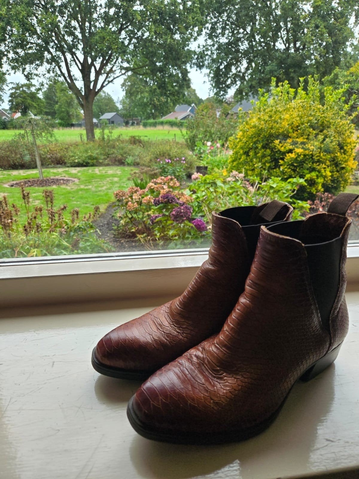 Enkellaarsjes leer, 38, Ophalen, Bruin, Lage of Enkellaarzen, Zo goed als nieuw
