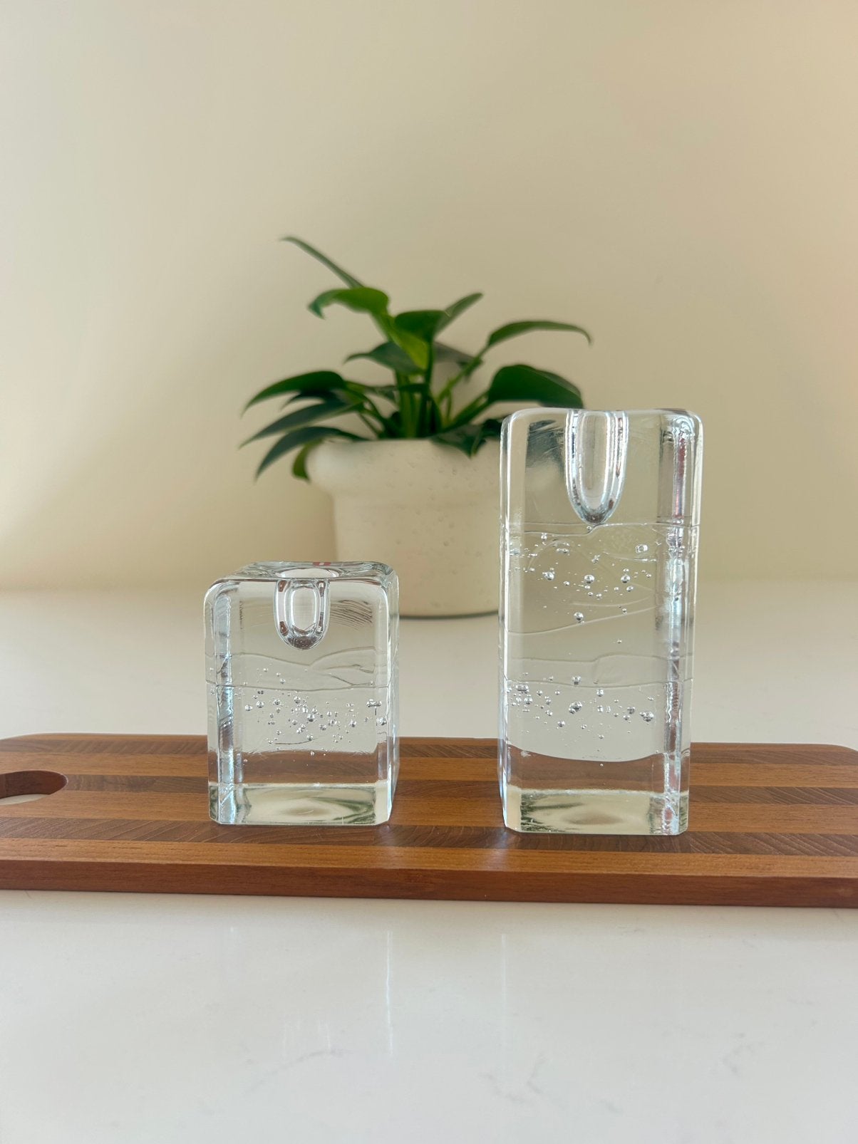 Iittala kandelaar Arkipelago |Set van 2| Jaren 70. Sarpaneva, Ophalen of Verzenden, Kandelaar, Iittala, Glas