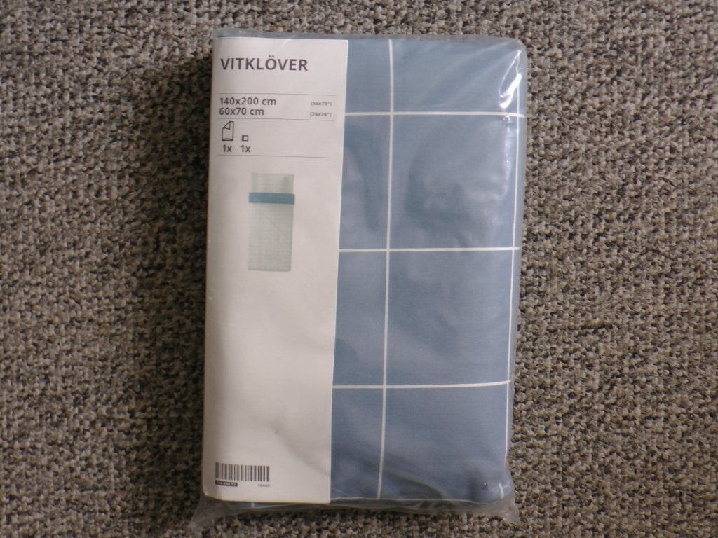 dekbed overtrek blauwe ruit 140*200 cm (nieuw!), Eenpersoons, Blauw, Dekbedovertrek, Katoen