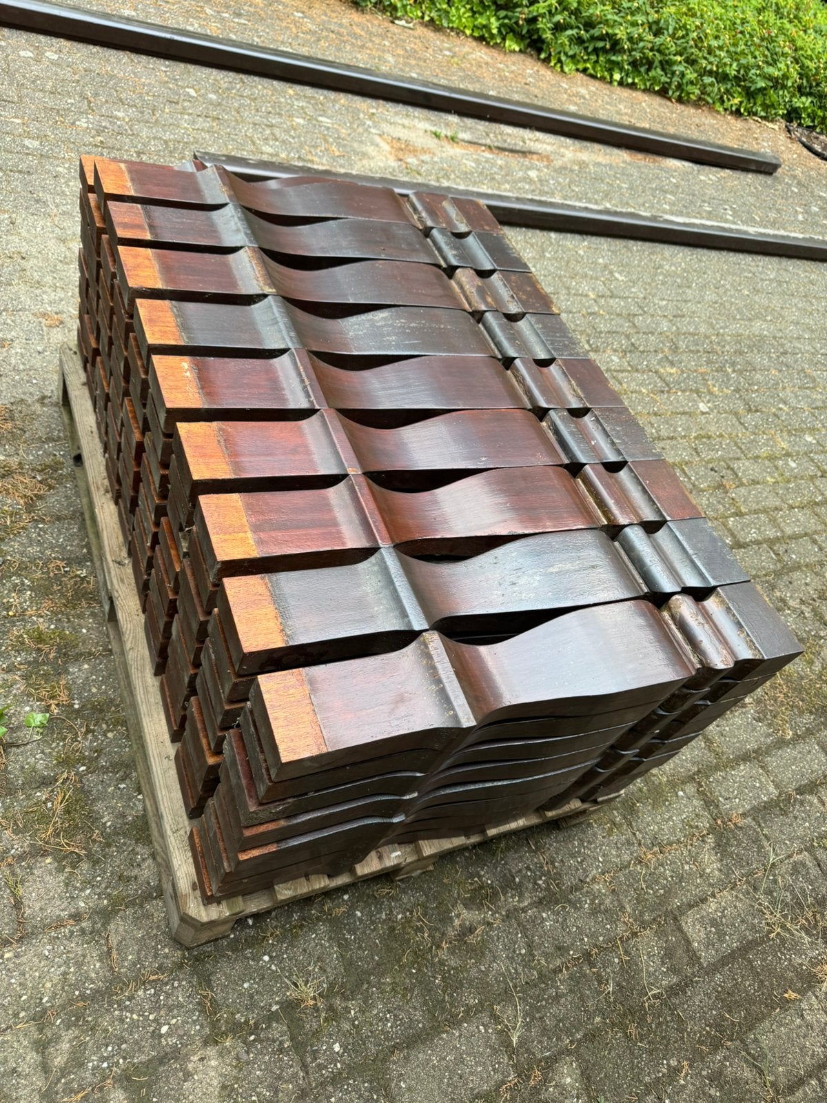 Partij hardhouten Meranti Balusters tbv trap - balkon, Ophalen, Gebruikt, Overige typen, 50 mm of meer