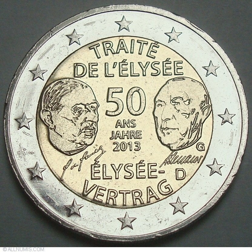 2 Euro Duitsland 2013 Letter G - Elysee Verdrag - UNC, Verzenden, Duitsland, 2 euro, Losse munt