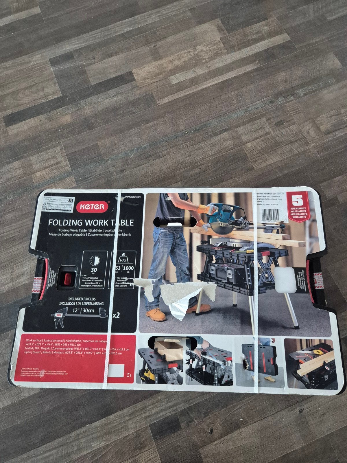 Keter Opvouwbare Werkbank - Nieuw in Doos, Ophalen of Verzenden, Nieuw, 70 tot 120 cm, Inklapbaar