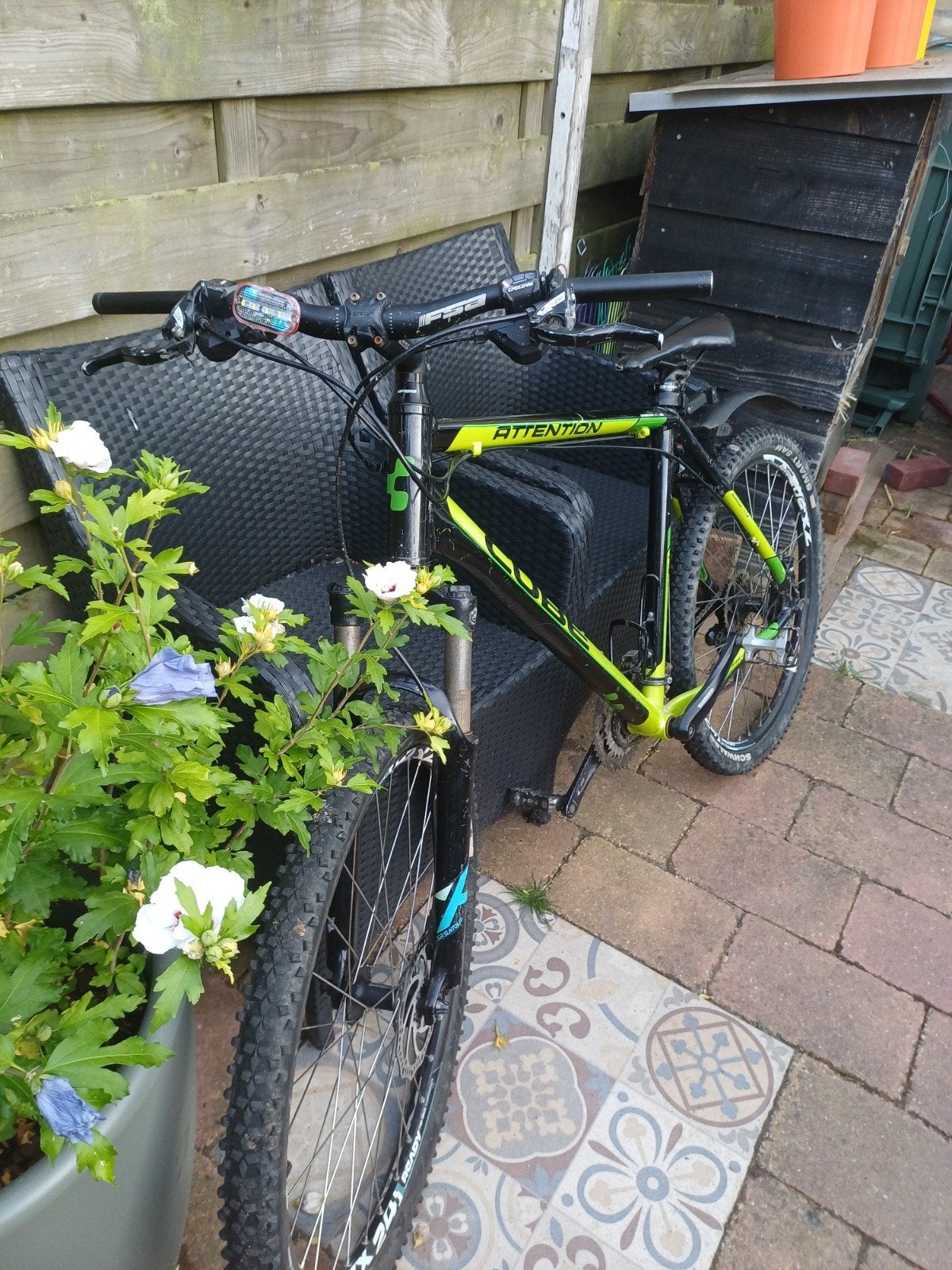 cube mtb attention neon groen, Gebruikt, Versnellingen, Cube, Schijfrem