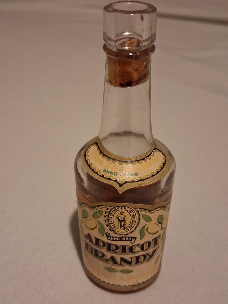 Vintage Apricot Brandy Miniatuurflesje Anno 1690, Ophalen of Verzenden, Gebruikt