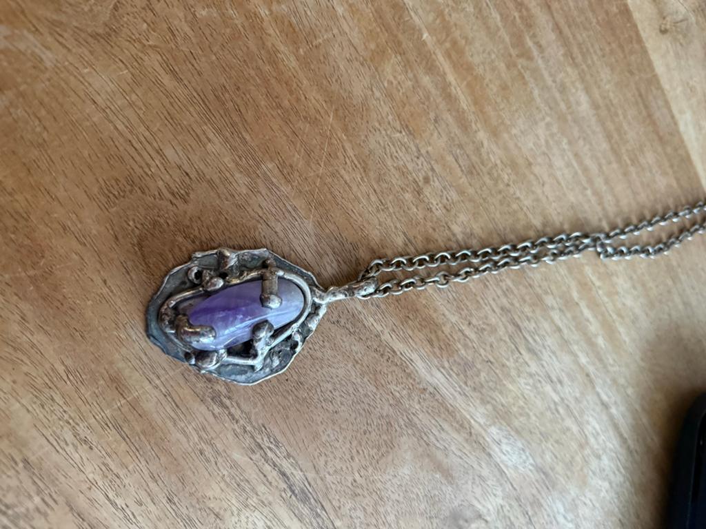 Handgemaakte D.S. DENMARK Zilveren Hanger Ketting, Ophalen of Verzenden, Zo goed als nieuw, Zilver
