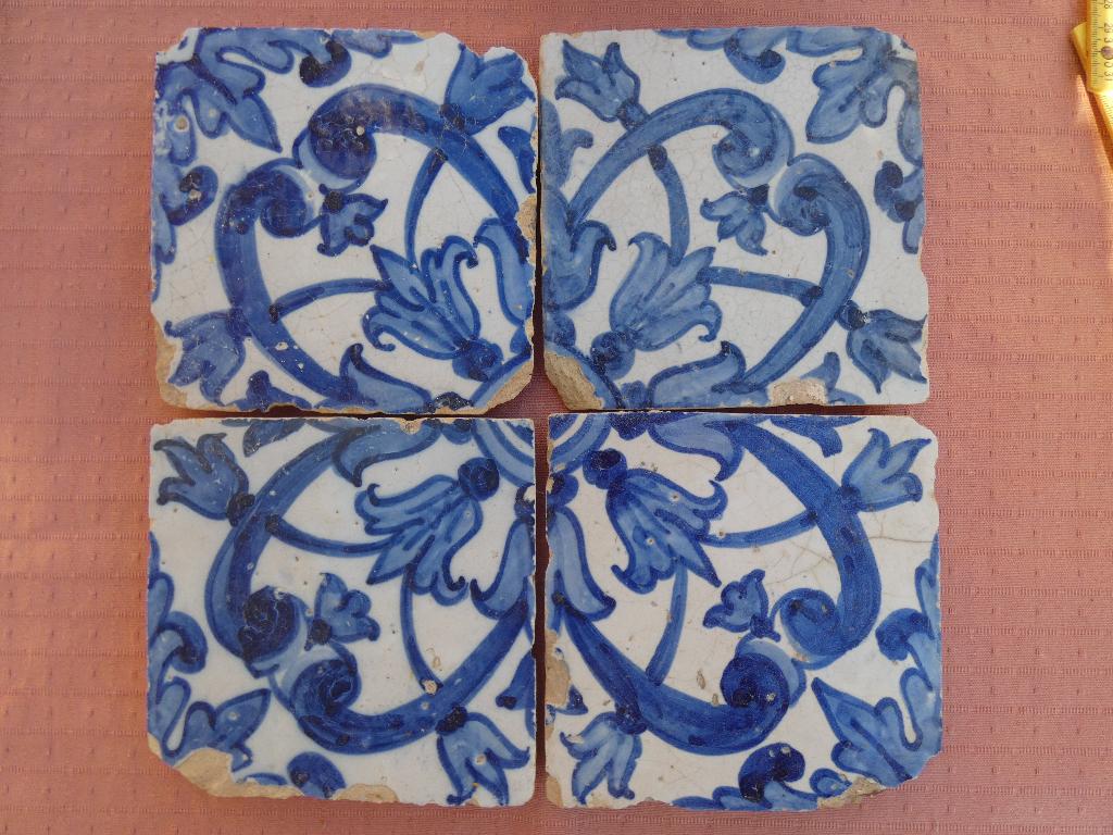 Antieke tegels, Portugal, 17e eeuw. Azulejo, Antiek en Kunst, Verzenden