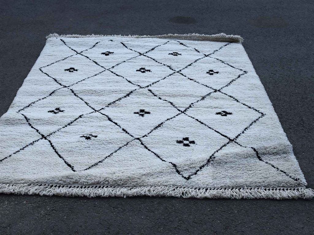 Hoogpolige vloerkleed 52992, Gebruikt, Zwart, 200 cm of meer, Ophalen of Verzenden