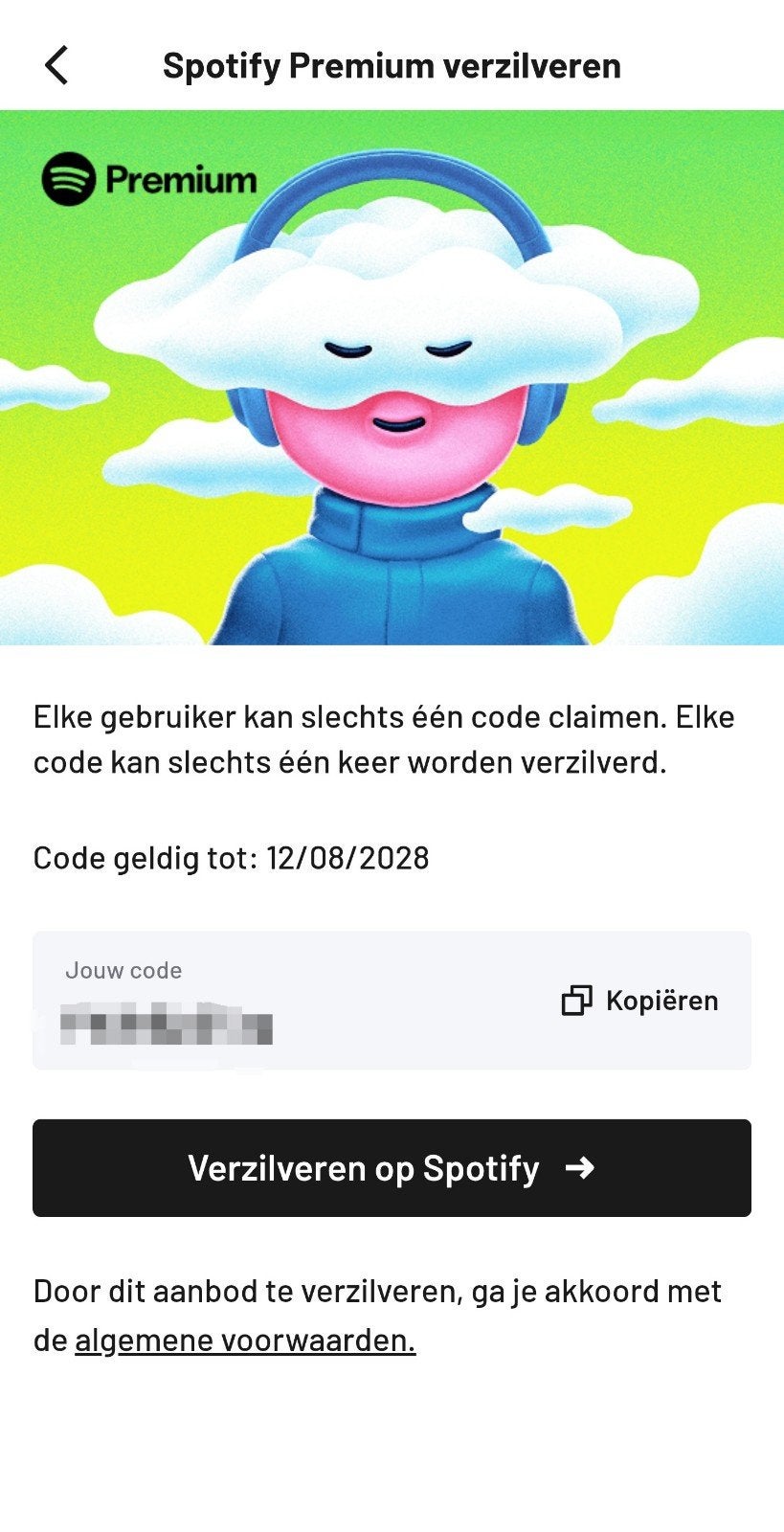 4 maanden Spotify Premium - 60% korting, Ophalen, Nieuw