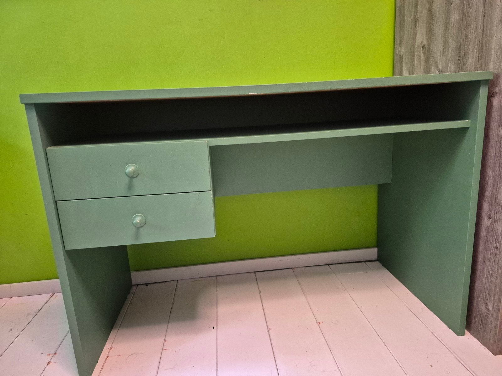 groen bureau kinderen 110x75x55 cm, Huis en Inrichting, Groen, Gebruikt, 110 cm, Met lades