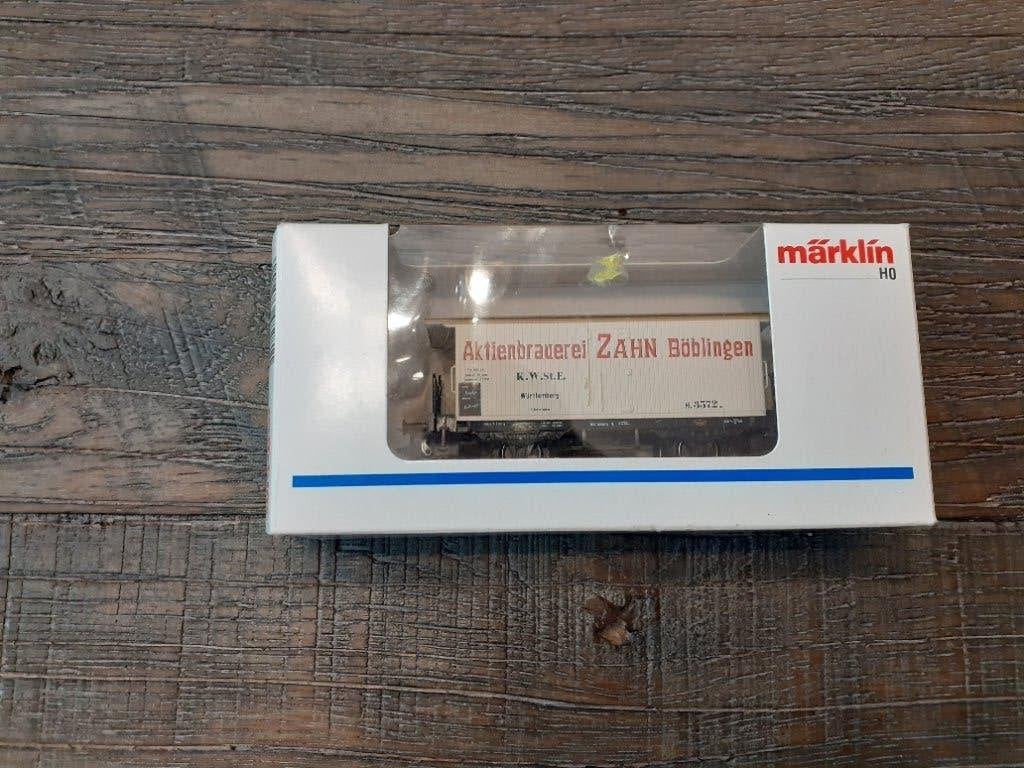 Märklin bierwagen Zahn 48281, Wisselstroom, Wagon, Ophalen of Verzenden, Zo goed als nieuw