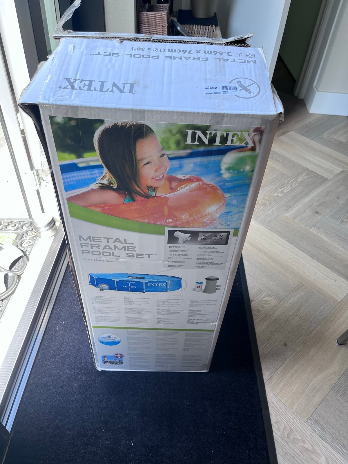 nieuwstaat INTEX  groot rond zwembad compleet accessoires, Ophalen, Minder dan 80 cm, Rond, 300 cm of meer