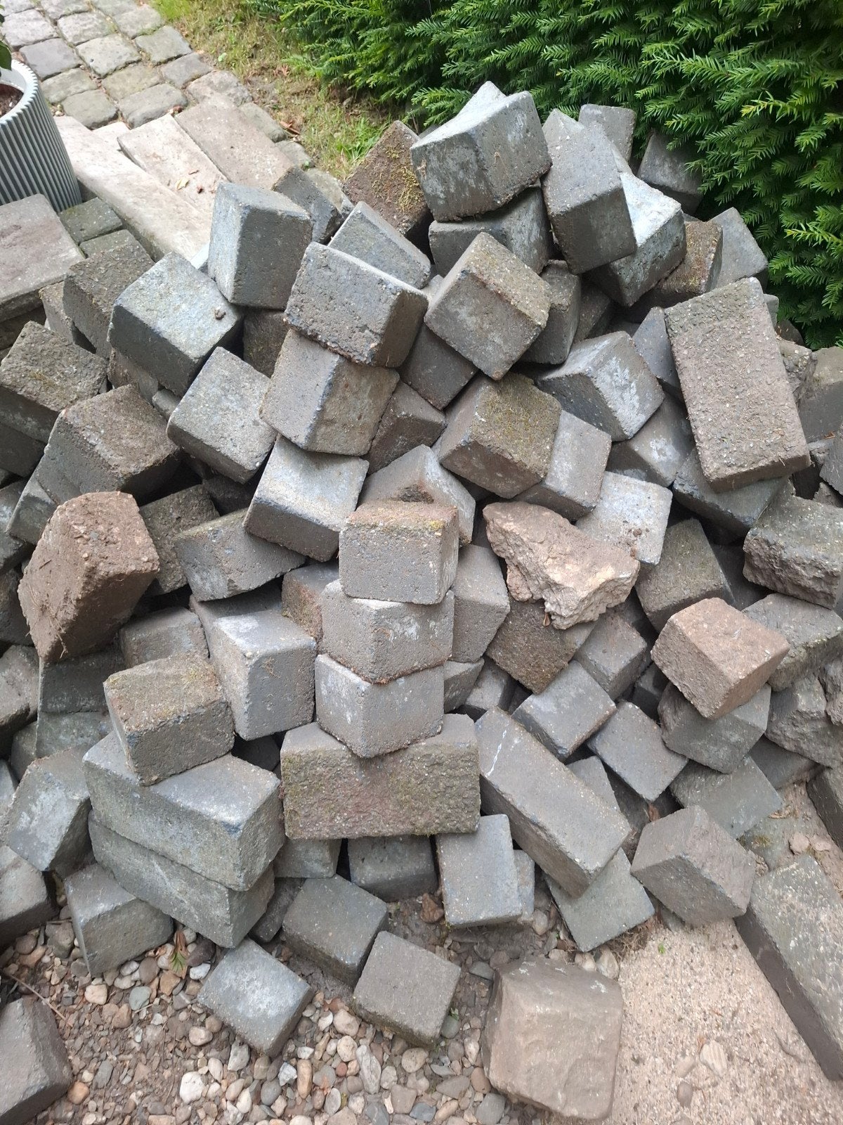 Gratis: Gebruikte betonnen klinkers, Tuin en Terras, Ophalen, Gebruikt, Klinkers, 10 m² of meer
