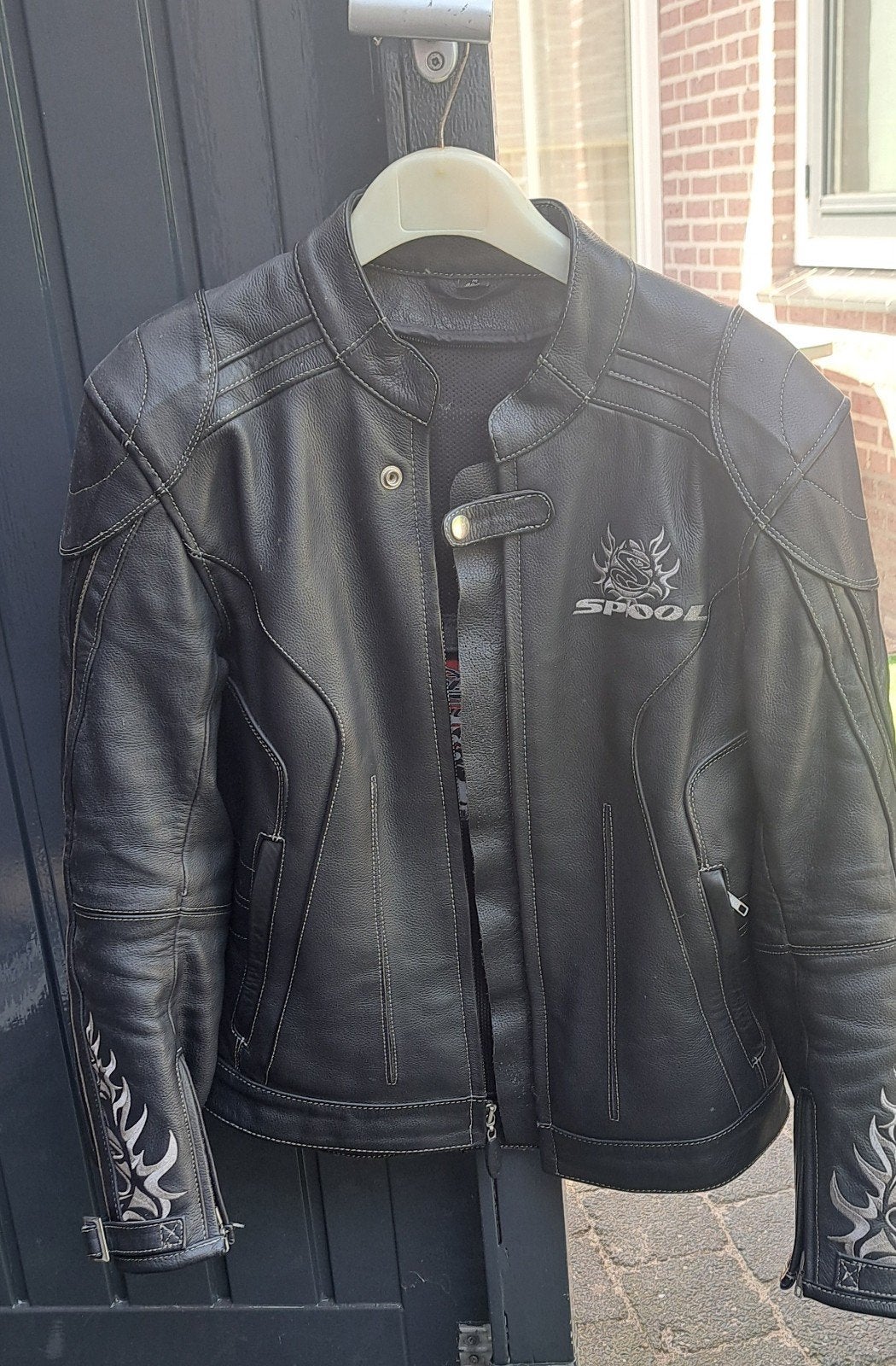 Dames leren Motorjas Zwart - Maat M, Ophalen, Jas | leer, Dames, Spool