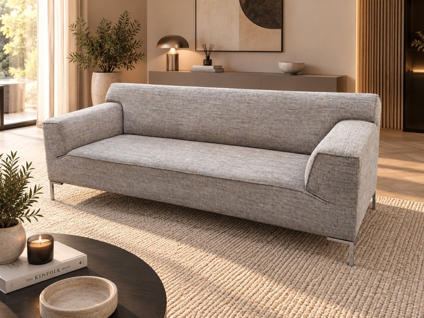 GRATIS LEVERING | DESIGN ON STOCK BLOQ 3-ZITS | GEREINIGD, Driepersoons, 75 tot 100 cm, Zo goed als nieuw, Rechte bank