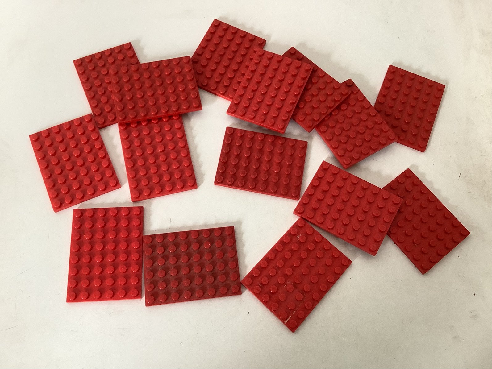 Lego plaat 6x8 rood, Ophalen of Verzenden, Gebruikt, Losse stenen, Lego