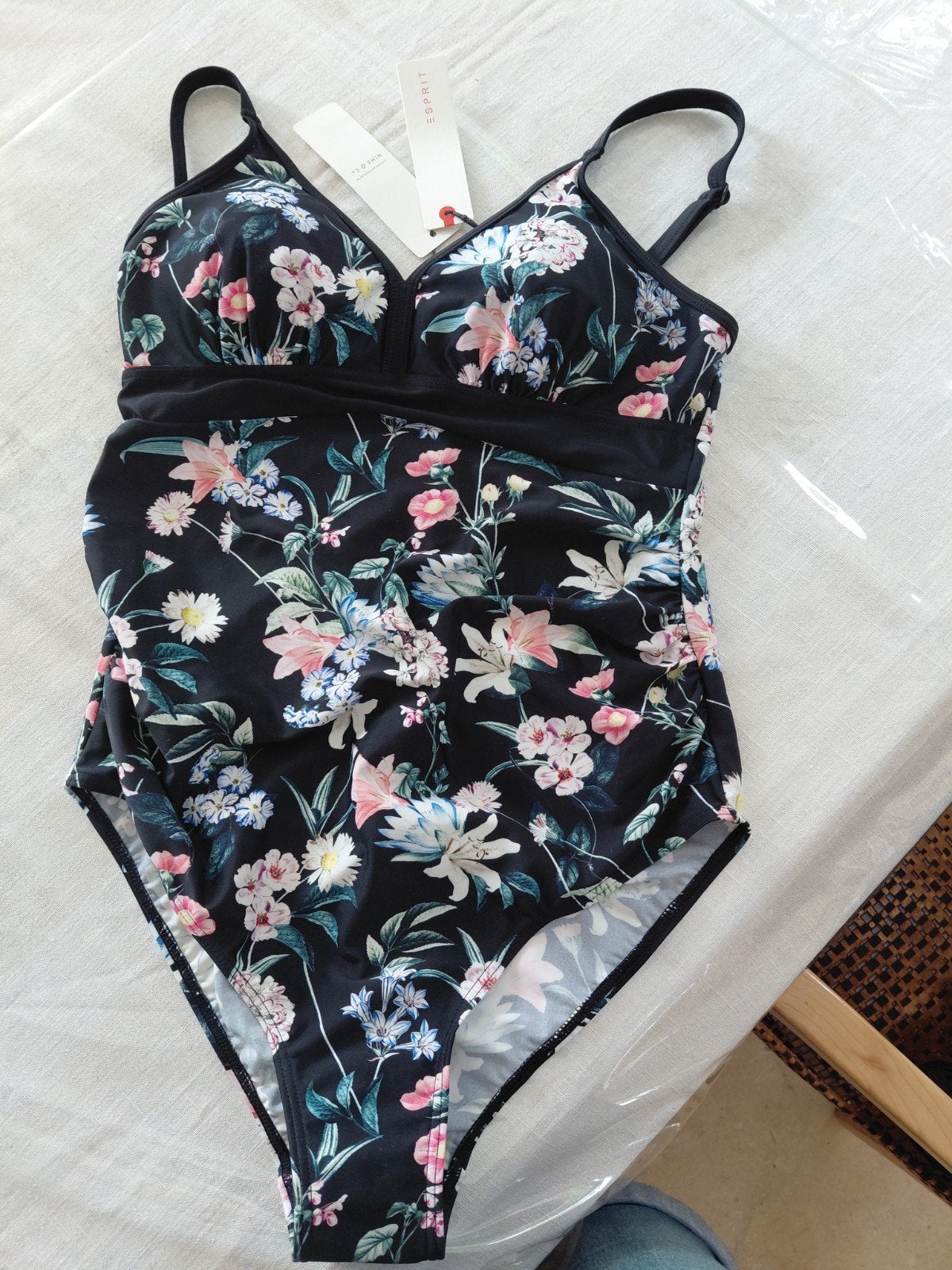 Esprit Zwangerschapsbadpak bloemenprint XS-S (valt als S-M), Kleding | Dames, Positiekleding, Meerkleurig, Nieuw, Ophalen of Verzenden