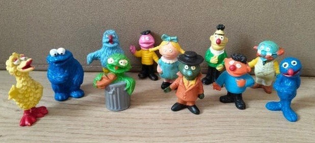 Vintage Sesamstraat figuren set, Verzenden, Zo goed als nieuw