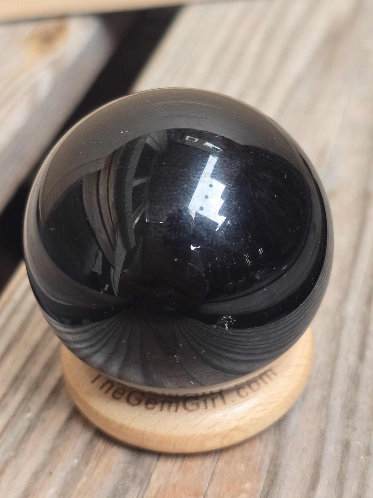 Zwarte obsidiaan bol, Ophalen of Verzenden, Mineraal
