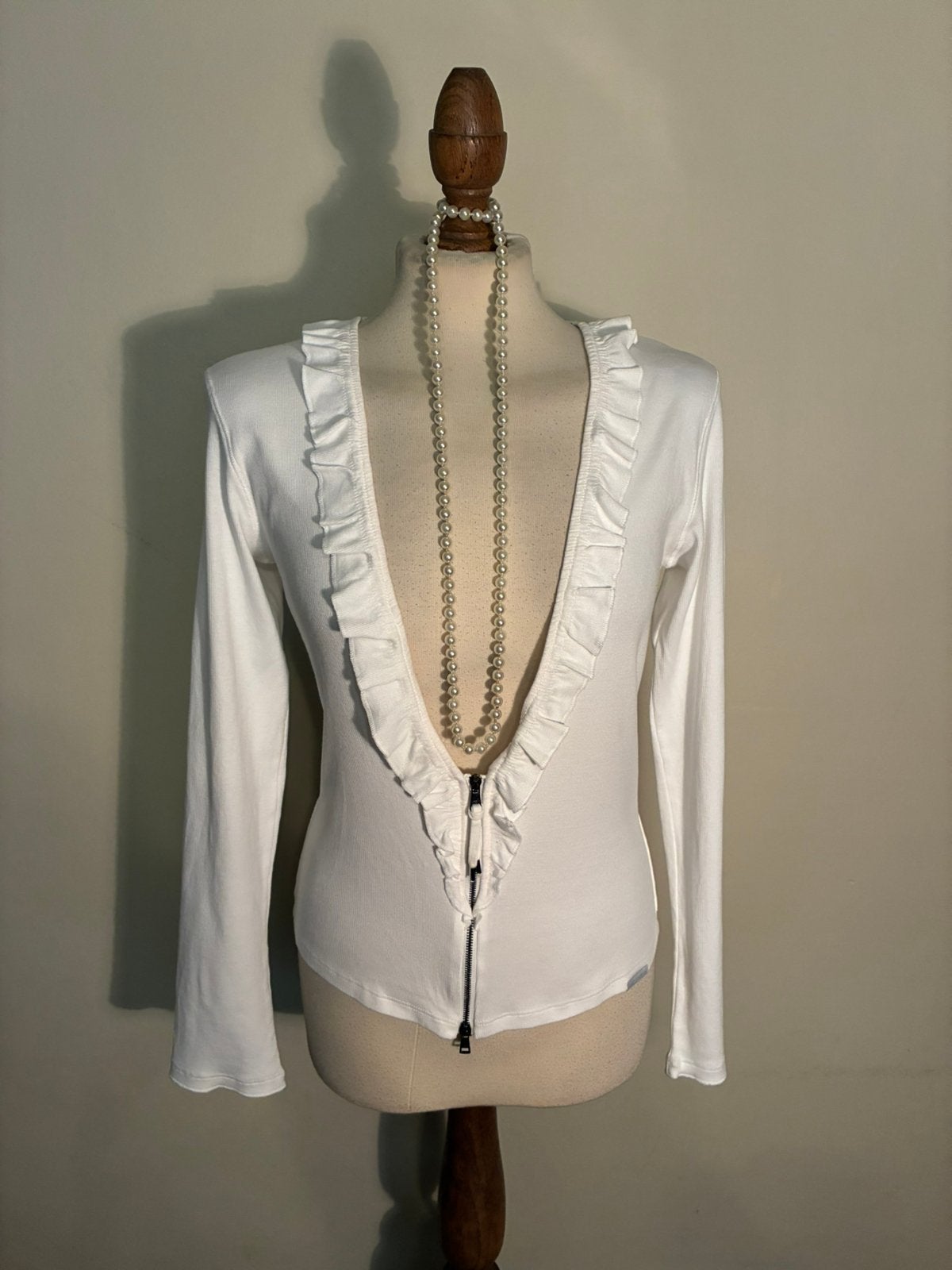 MARCCAIN VEST WHITE * 3, Kleding | Dames, Verzenden, Zo goed als nieuw, Maat 38/40 (M), Wit