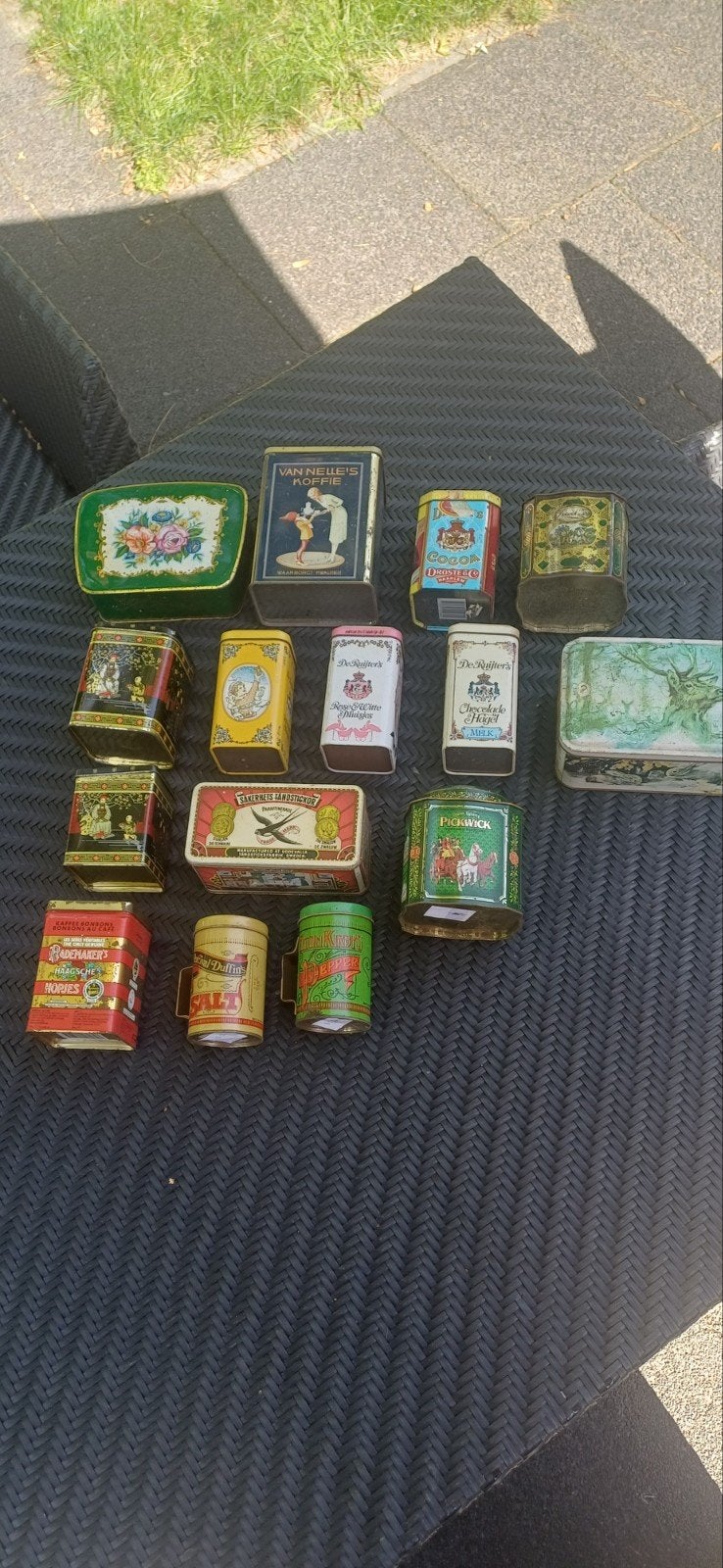 Collectie Oude Blikjes en Trommels - Vintage Decoratie, Verzamelen, Ophalen, Gebruikt, Overige, Overige merken