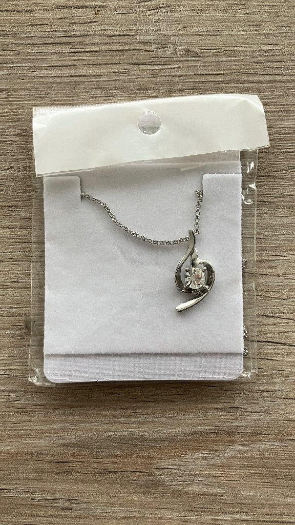 Swarovski Elements ketting met hanger, Sieraden, Tassen en Uiterlijk, Kettingen, Met hanger, Nieuw, Ophalen of Verzenden, Zilver
