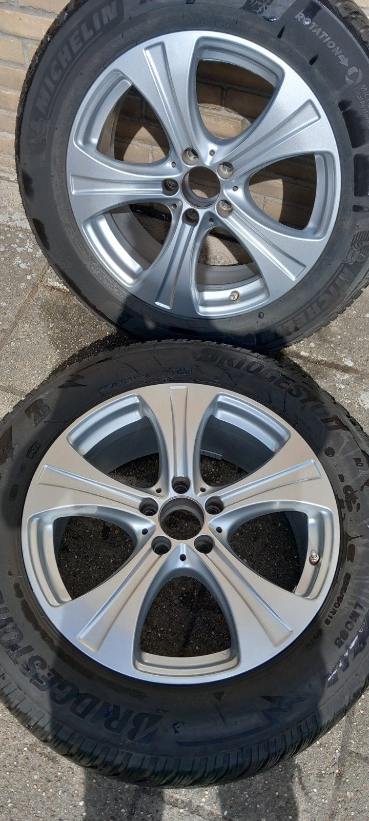 Mercedes velgen met banden 8 mm profiel, Ophalen, 18 inch, Gebruikt, Banden en Velgen