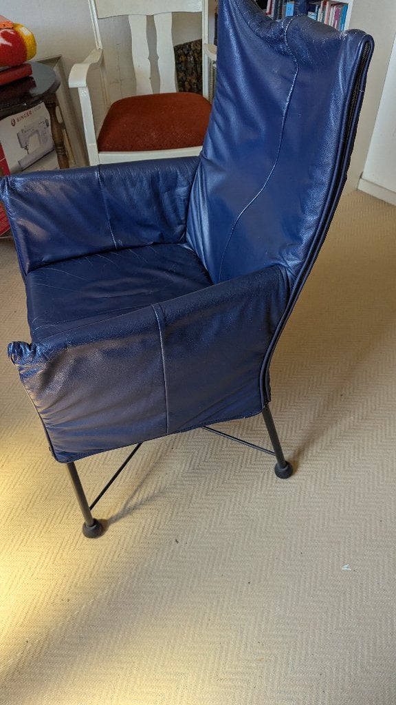 Montis eetkamerstoel Chaplin, Ophalen, Gebruikt, Minder dan 75 cm, Leer