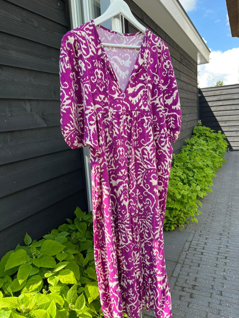 Ibiza jurk ☀️, Kleding | Dames, Jurken, Ophalen of Verzenden, Zo goed als nieuw, Maat 46/48 (XL) of groter, Onder de knie