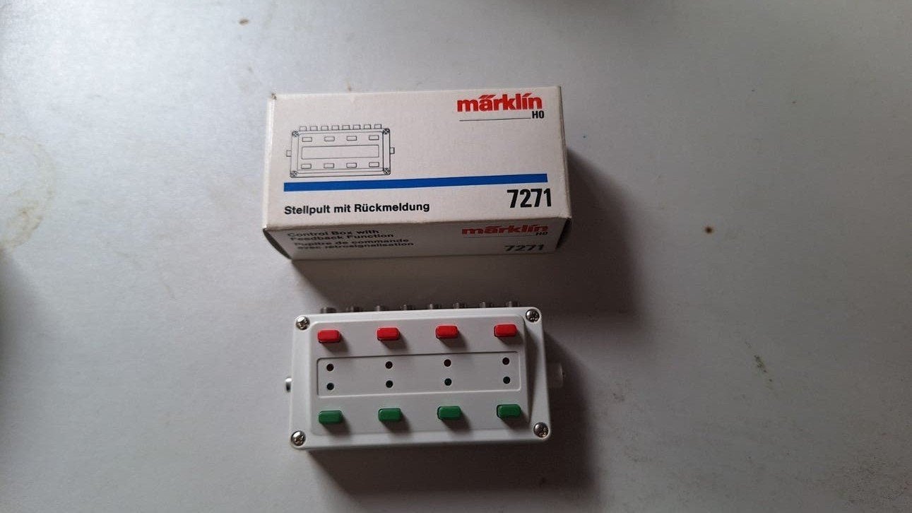 Märklin 7271 schakelbord met terugmelding, Wisselstroom, Gebruikt, Overige typen, Ophalen of Verzenden