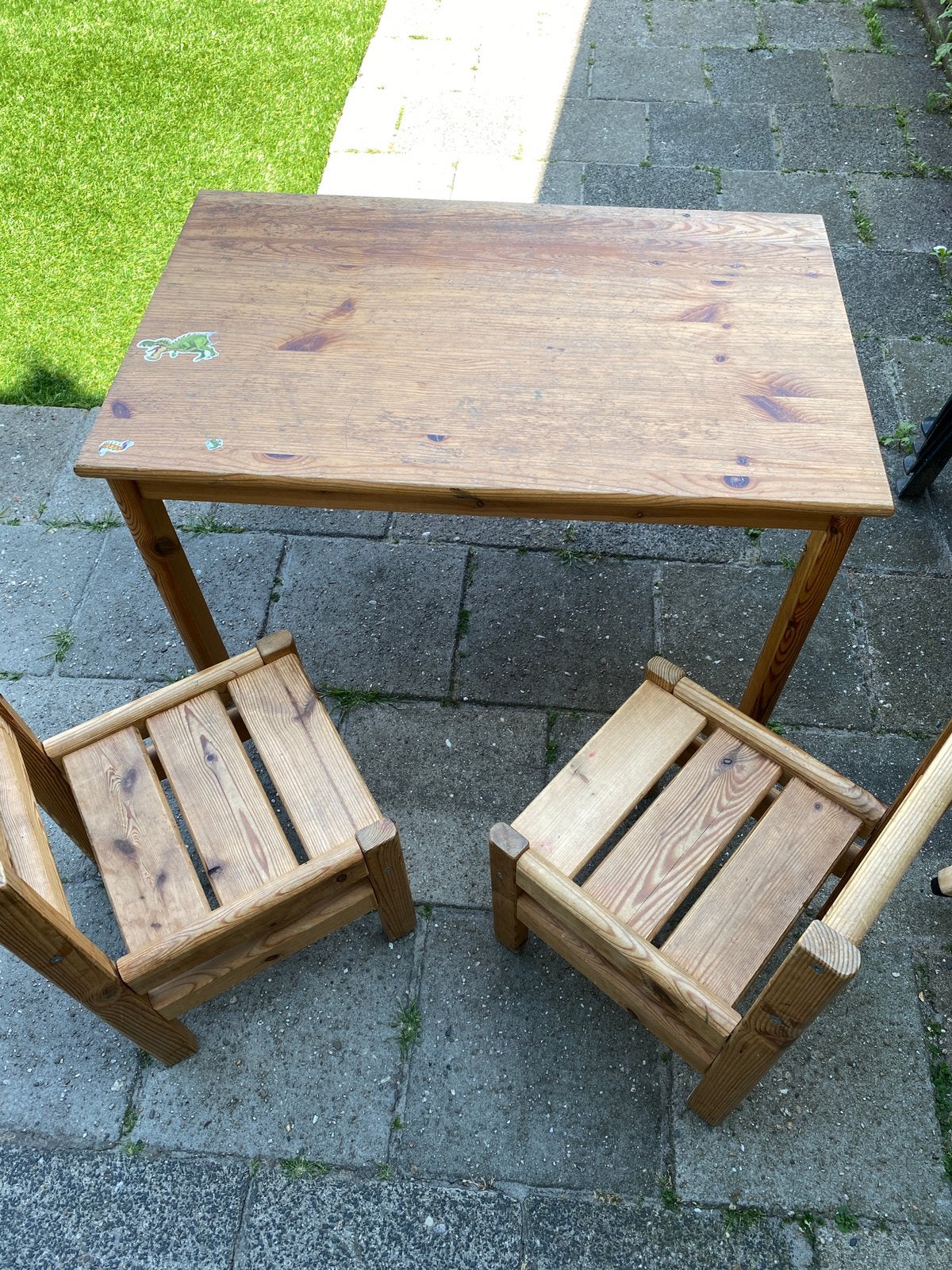 Kinder tafel, Tuin en Terras, Ophalen, Gebruikt, Rechthoekig, Hout