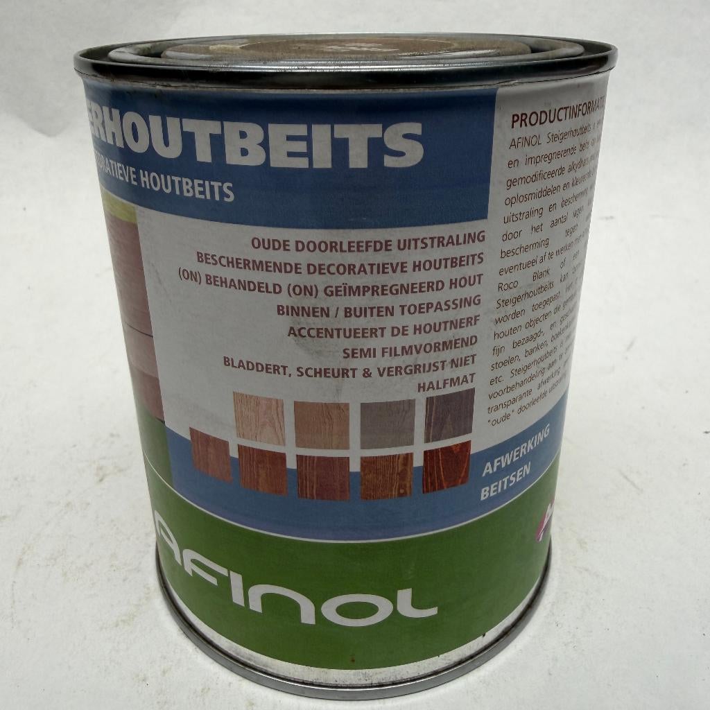 Afinol Steigerhoutbeits Hout Beits Lak Old Brown Bruin 750ml, Bruin, Nieuw, Beits, Afinol