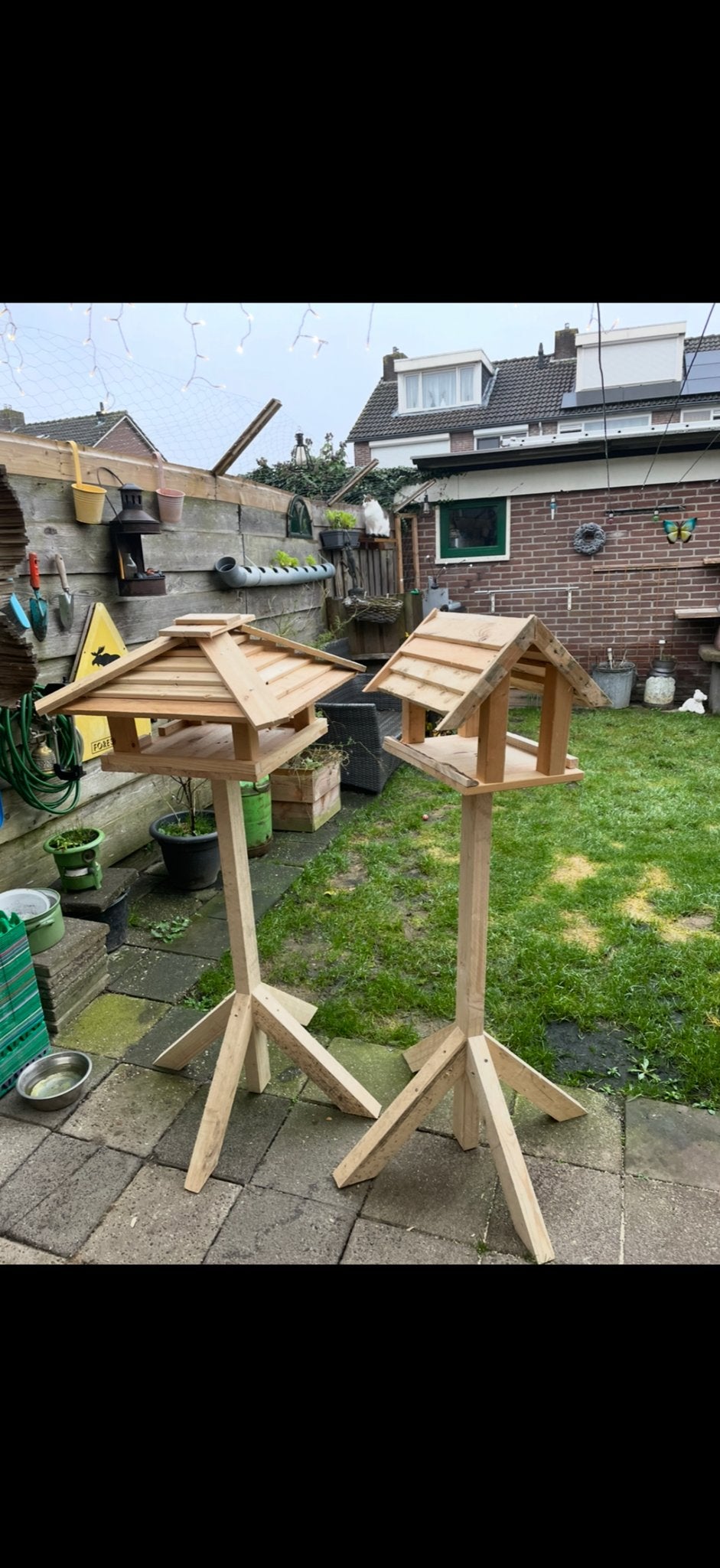 Houten voederhuisjes voor vogels vanaf €20,00, Ophalen of Verzenden, Nieuw
