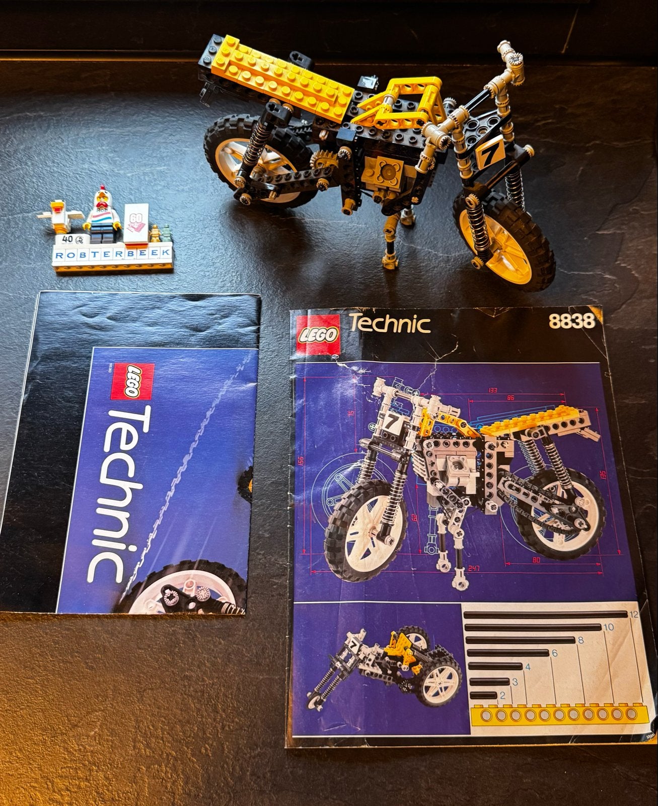 Lego Technic Motorfiets 8838 met instructies, Lego, Ophalen of Verzenden, Zo goed als nieuw, Complete set