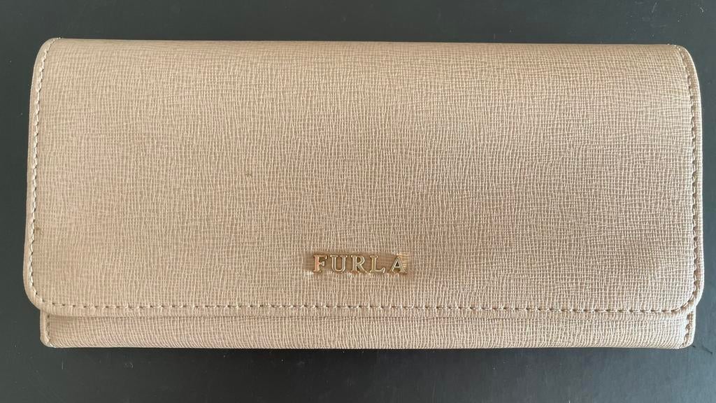 Beige Portemonnee van Furla, Overige merken, Gebruikt, Beige, Ophalen of Verzenden