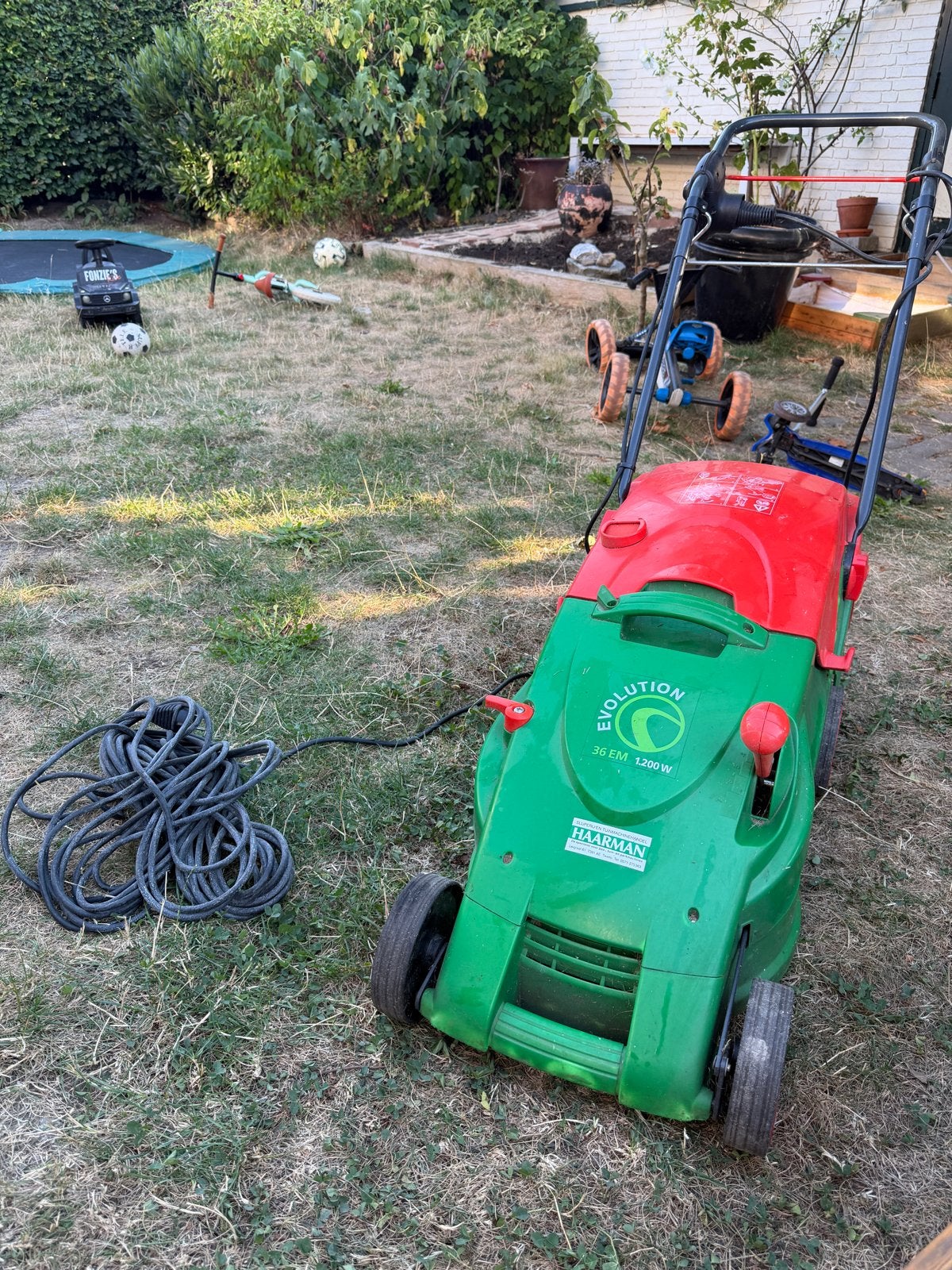 Haarman Evolution 36 EM 1200W Elektrische Grasmaaier, Ophalen, Cirkelmaaier, Gebruikt, Elektrische grasmaaier