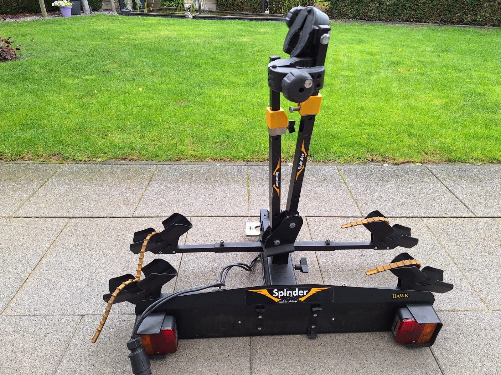 Spinder Hawk fietsendrager RH-2-F, Ophalen, Gebruikt, 2 fietsen, Trekhaakdrager