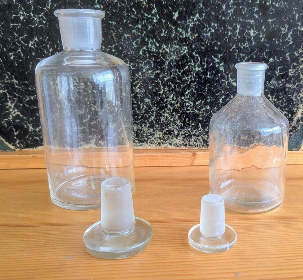 Oude Glazen Stopfles, Oude Apothekersfles,, Ophalen of Verzenden, Overige landen, 2 euro