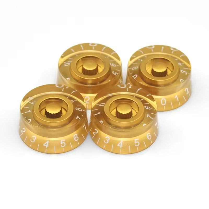 (4pcs) speed knobs glad rond goud, Muziek en Instrumenten, Moku Custom Guitars, Nieuw, 4613CB, Ophalen of Verzenden