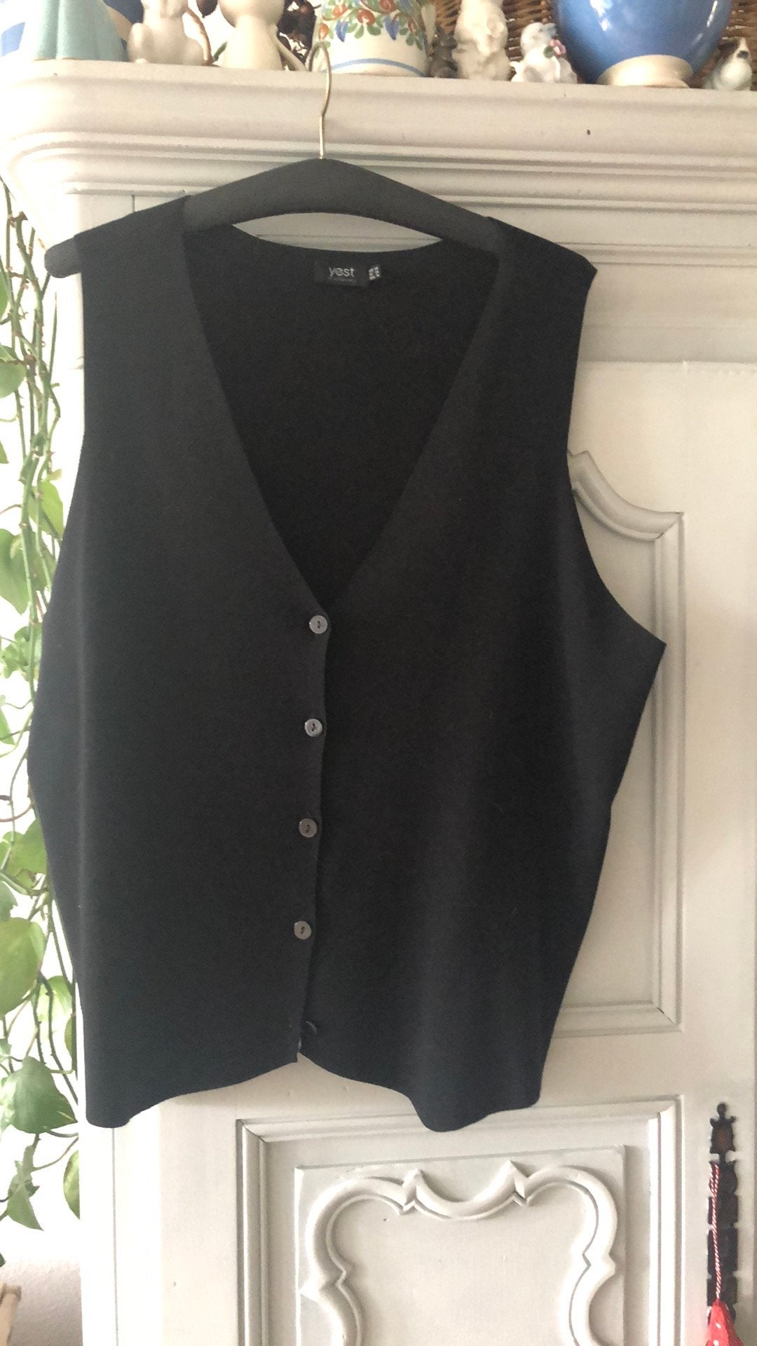 Gilet zwart YESTA 48, Kleding | Dames, Grote Maten, Ophalen of Verzenden, Zo goed als nieuw, Zwart