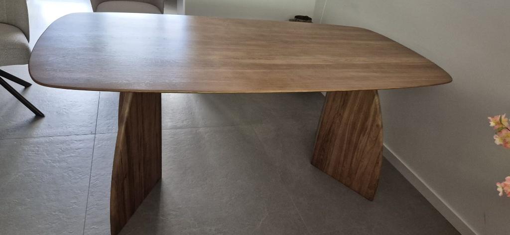 Eettafel Giulia deens ovaal massief eiken 180x93 cm, Huis en Inrichting, Tafels | Eettafels, Eikenhout, Zo goed als nieuw, 150 tot 200 cm