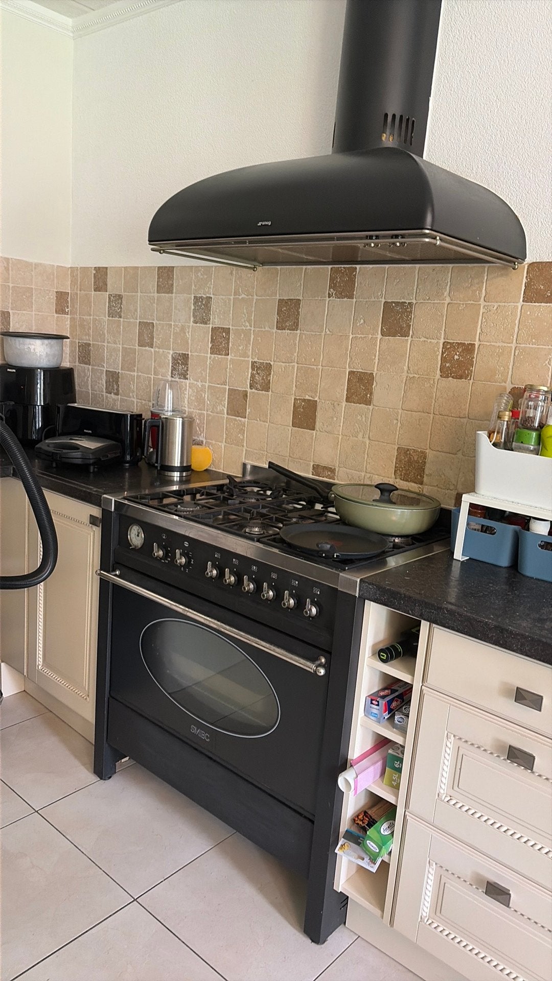 Gasfornuis met electrische oven SMEG, Ophalen, Gebruikt, 60 cm of meer