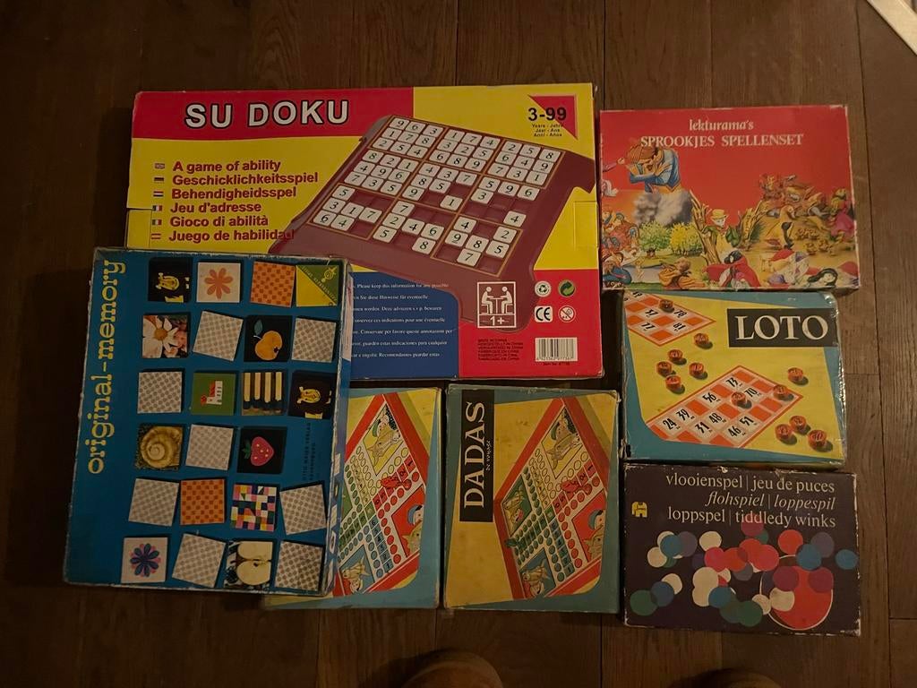 Diverse Spellen Collectie: Sudoku, Memory, Loto, Sprookjes, Ophalen of Verzenden, Gebruikt