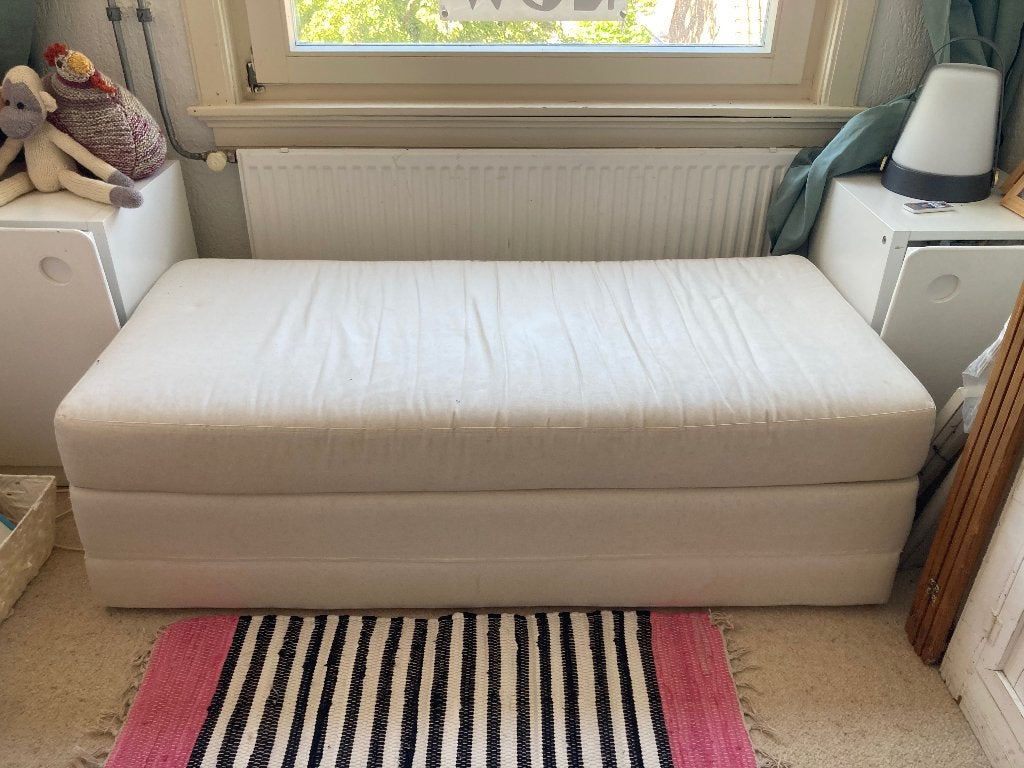 compacte slaapbank, Tweepersoons, 140 cm, Ophalen of Verzenden, 200 cm