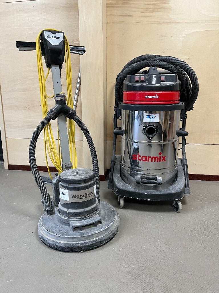Woodboy schuurmachine en stofzuiger, Doe-het-zelf en Verbouw, Ophalen, Zo goed als nieuw, 1200 watt of meer, Overige typen