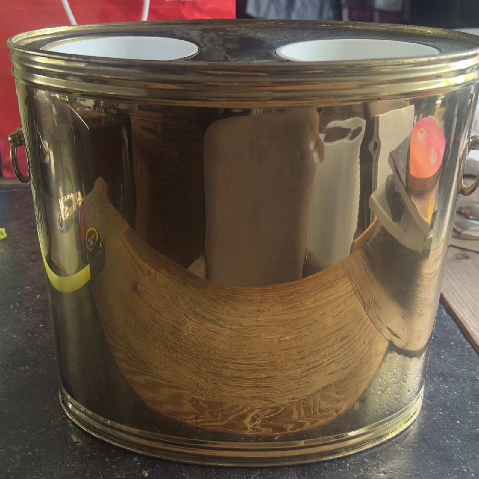 Mooie messing wijnkoeler champagne koeler drank koeler, Ophalen of Verzenden, Koper
